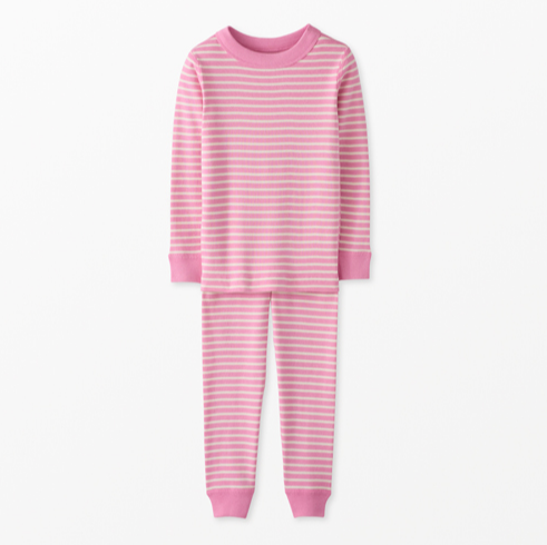 Striped Long John Pajama Set