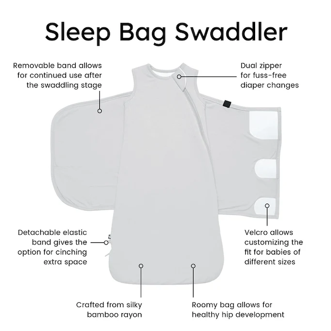 Sleep Bag Swaddler in Storm, XS