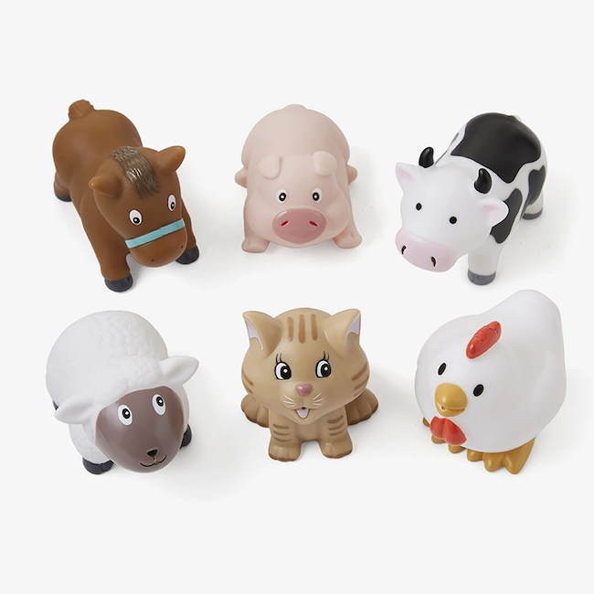 Barnyard Party Squirties Baby Bath Toy