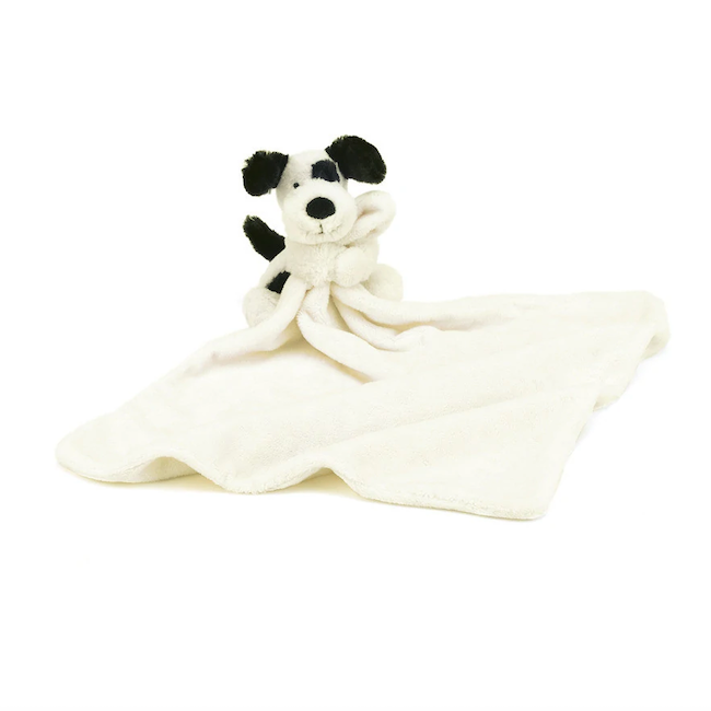 Bashful Black And Cream Puppy Soother