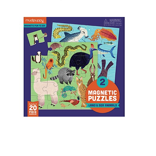 Puzzle Magnetic Land Sea Animals