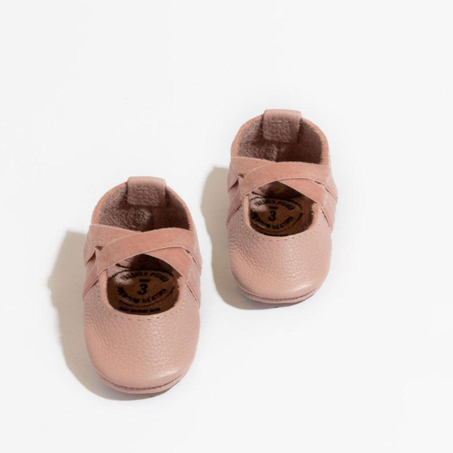 Newborn Blush Bow Mocc