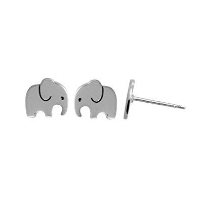 Sterling Silver Elephant Stud Earring