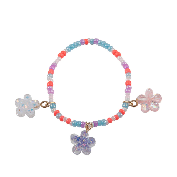 Boutique Shimmer Flower Bracelet