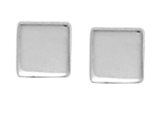 Sterling Silver Square Stud Earrings