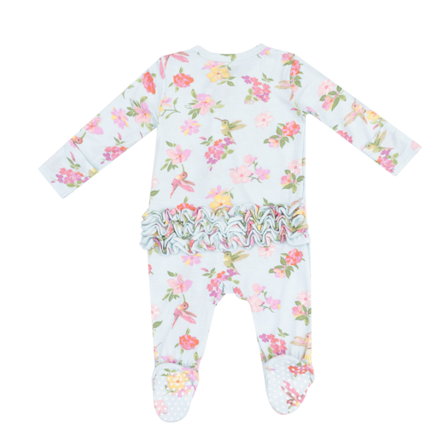 2 Way Zipper Ruffle Back Footie