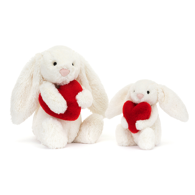 Bashful Red Love Heart Bunny