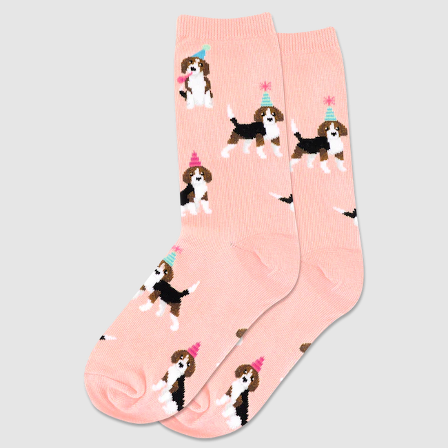 Party Beagle Crew Socks