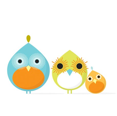 Mod Bird Trio 14X14