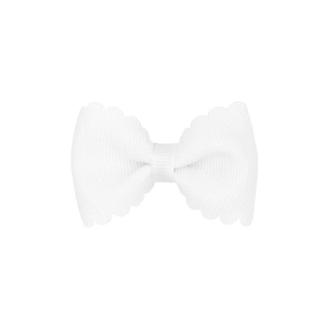 Tiny Scalloped Edge Grosgrain Bowtie