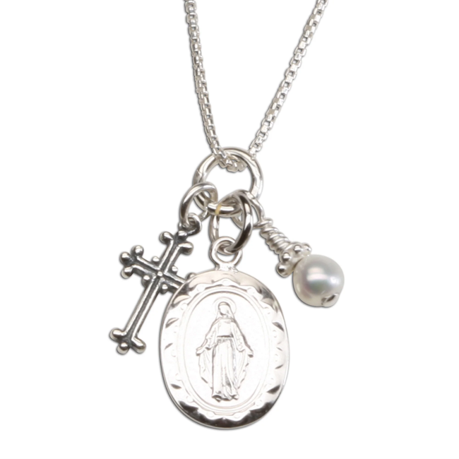 First Communion Miraculous Necklace