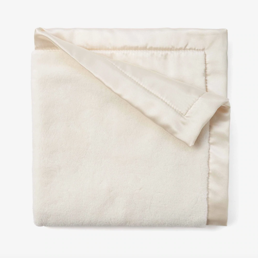 Cream Coral Fleece Blankie - 20" x 20"