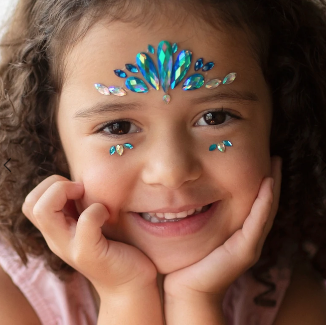 Ocean Mermaid Face Crystals