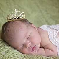 GOLD RHINESTONE TIARA WITH CLEAR STONES - 3028