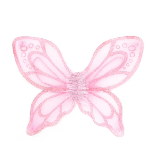 Pink Sequins Butterfly Dress And Wings Size 5 - 7