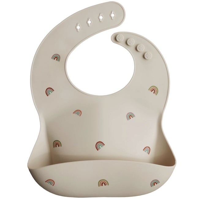 Silicone Baby Bib - Rainbows