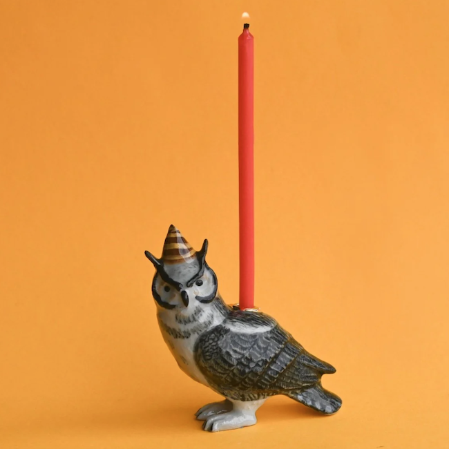 Wise Horned Owl Cake Topper