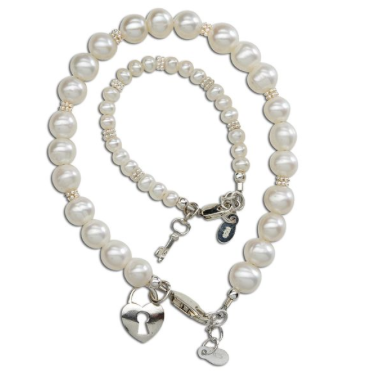 Key To Your Heart - Mom & Me Key To My Heart Pearl Bracelet Set