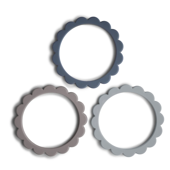 Flower Teething Bracelet Set Of 3
