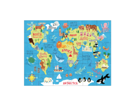 Map Of The World Puzzle To Go