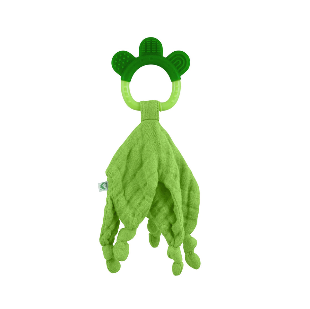 Muslin Blankie Teether Made From Organic Cotton - Green