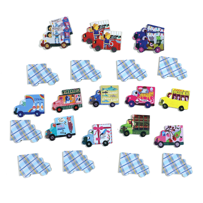 Trucks And A Bus Little Memory And Matching Game