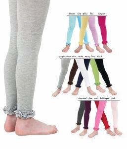 Cotton Ruffle Footless Tights