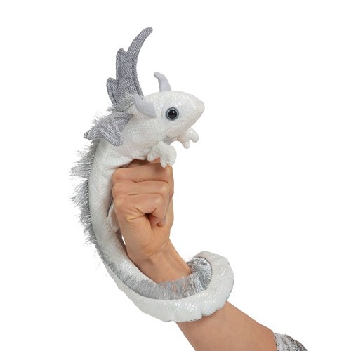 Dragon Wristlet Finger Puppet - Pearl