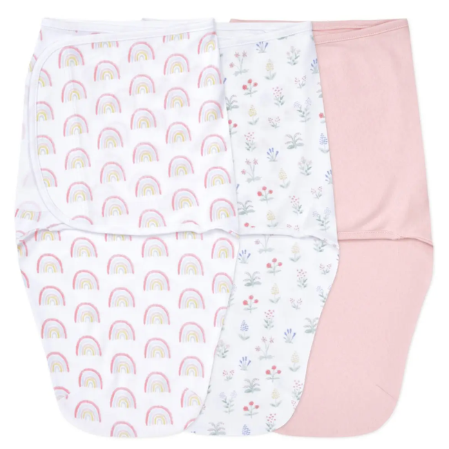 Essentials Easy Wrap Swaddle 3 pack in Spring Flowers 0-3M