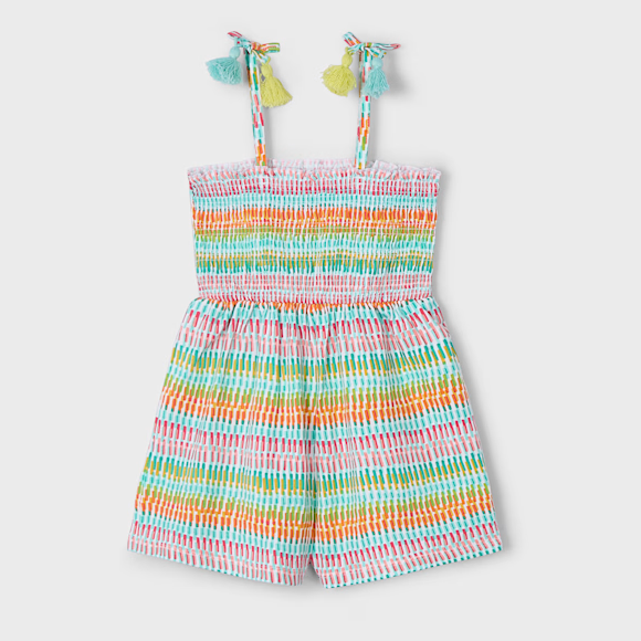 Printed Smocked Romper