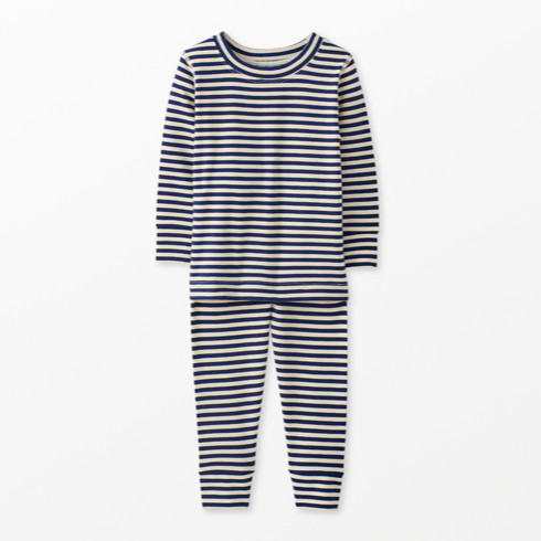 Kids Striped Long John Pajama Set in Hannasoft