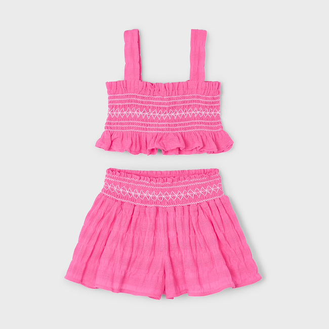 Shorts and Smocked Top Set