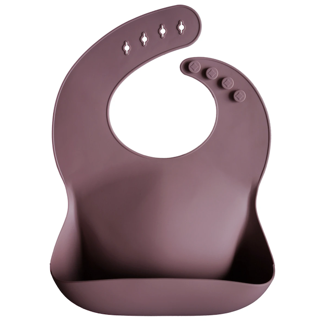 Silicone Baby Bib - Dusty Rose