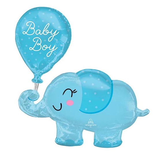 Baby Boy Elephant Shape Balloon 31"