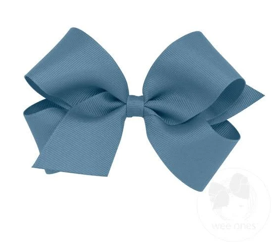 Small Solid Grosgrain Basic Bow - 3