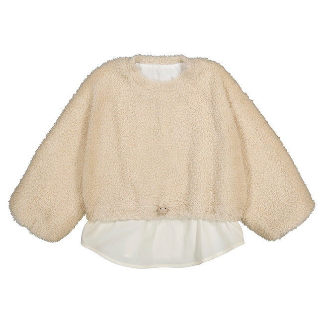 Sweatshirt With Contrast Sherpa