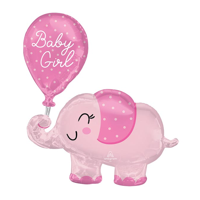 Baby Girl Elephant Shape Balloon 31"