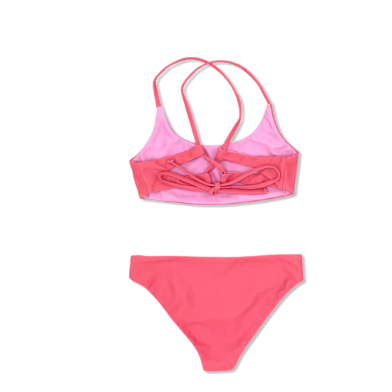 Waverly Bikini In Sugar Coral - Reversible