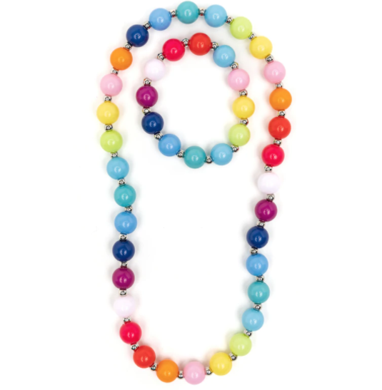 Beaded Bubblegum Necklace / Bracelet Set