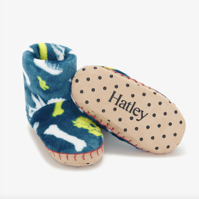Dino Fossils Fuzzy Fleece Slipper