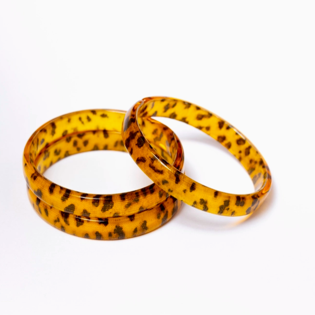 Cheetah Print Bangle Set of 3