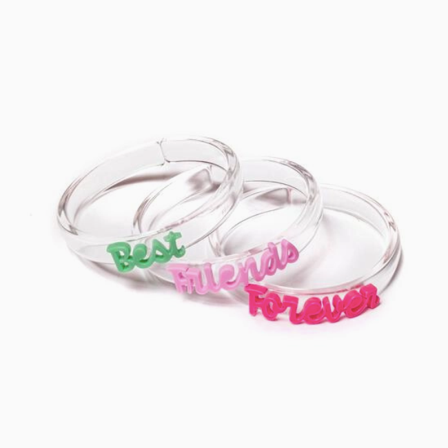 Best Friends Forever Green Pink Bangles