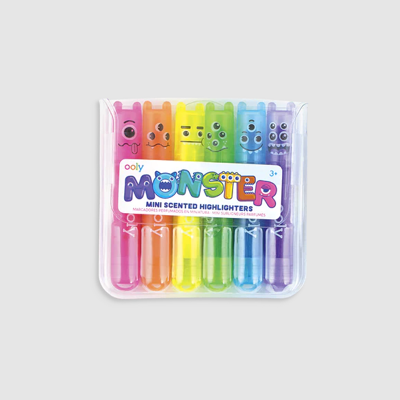 Mini Monster Scented Highlighters - Set of 6
