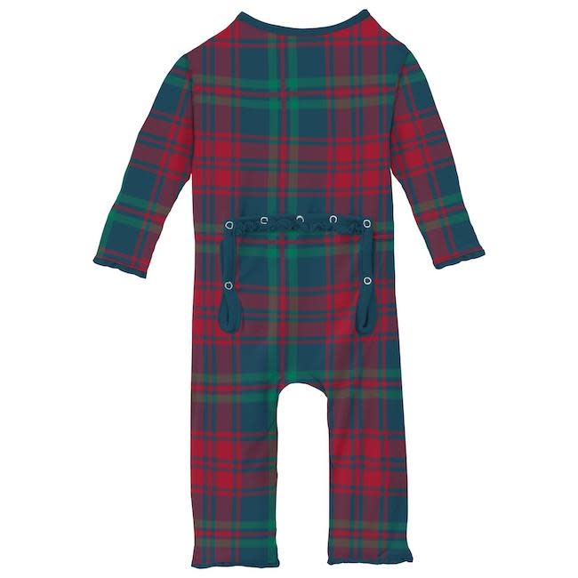 Print Muffin Ruffle Coverall with 2 Way Zipper