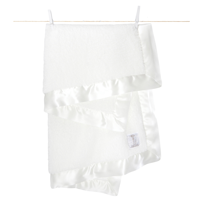 Little Giraffe Chenille White Baby Blanket