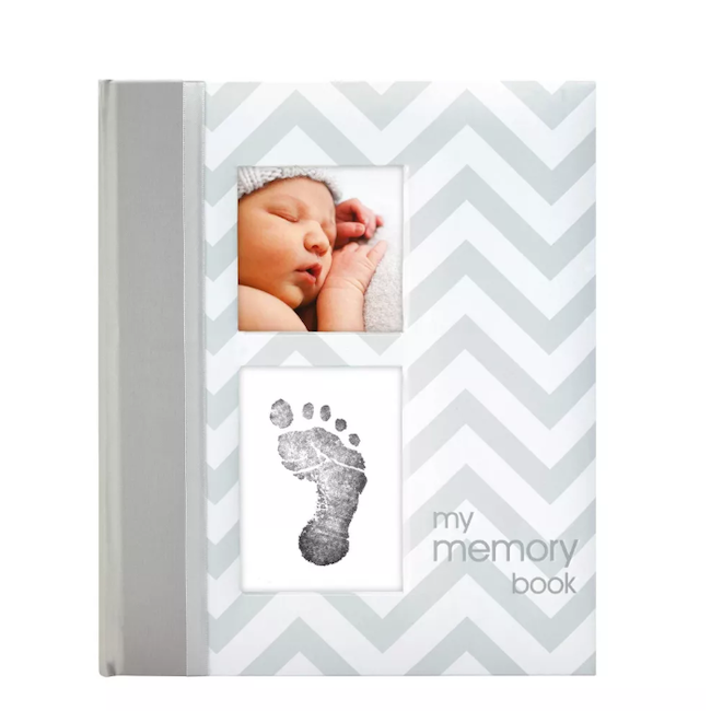 Grey Chevron Baby Book
