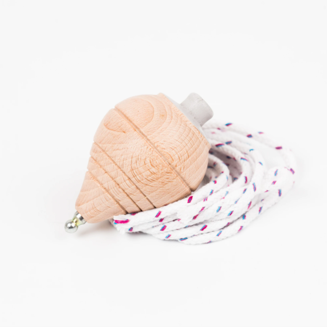 Wooden Spinning Top - Grey