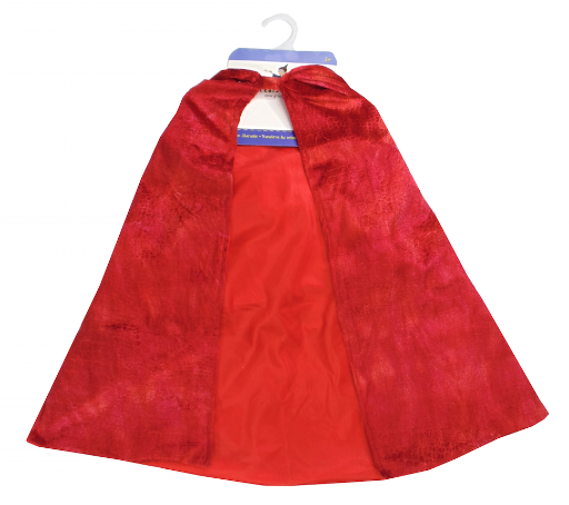 Triceratops Hooded Cape - Red - Size 4-6 Years