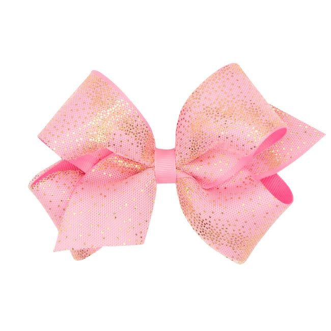 Medium Gold Dot Grosgrain Bow