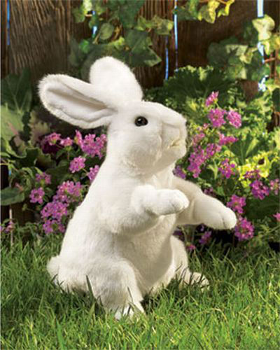 Standing White Rabbit Puppet